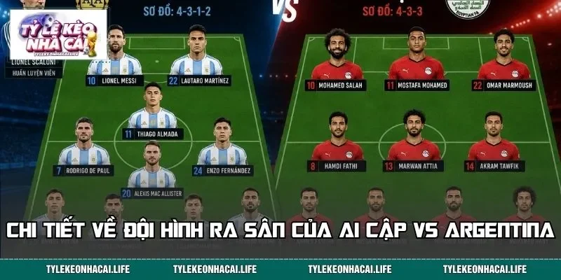 Chi tiết về đội hình ra sân của Ai Cập vs Argentina
