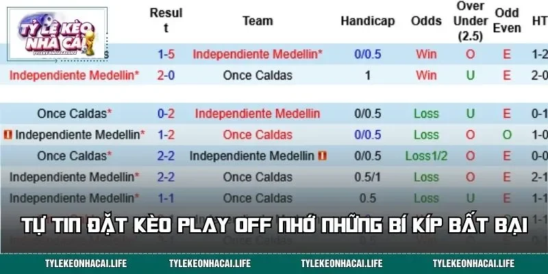 Tự tin đặt kèo Play Off nhớ những bí kíp bất bại