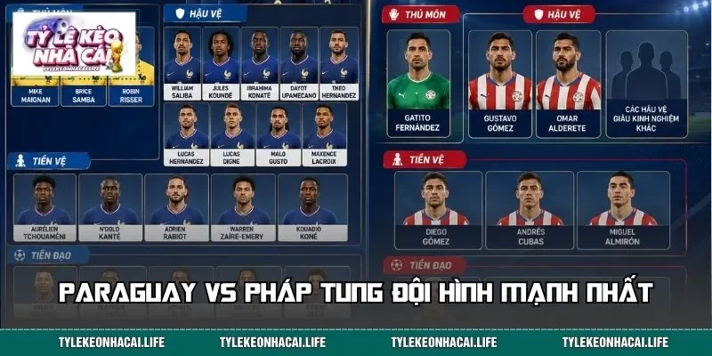 Paraguay vs Pháp tung vào sân đội hình mạnh nhất